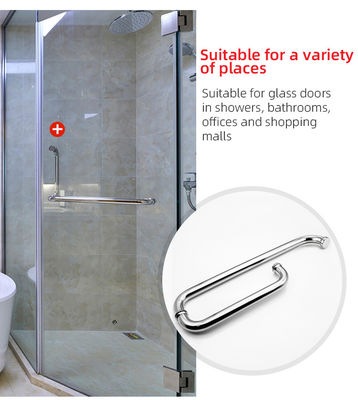 Aanpassing Aluminium douche scherm glazen deur handvat met 0,5 mm dikte en BN afwerking