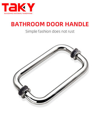 Aanpasbare platte glazen deur dubbelzijdige glazen deur trekhandgrepen