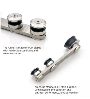 Glijdende douche kamer glazen deur accessoires systeem hardware set in zilver/zwart/goud