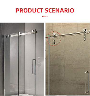 Glijdende douche kamer glazen deur accessoires systeem hardware set in zilver/zwart/goud