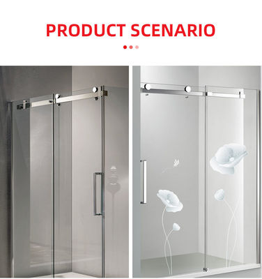 Vierkant helder gehard glas zonder raam schuifbaar schuur deur paneel kit voor 6-12mm glas
