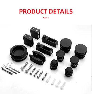 Frameless glazen schuifdeuren hardware kit met zachte dicht rechte stijl schuifdeur