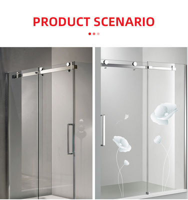 Hoogwaardige raamloze zinklegering glijdend glazen deur hardware douche deur hardware kit