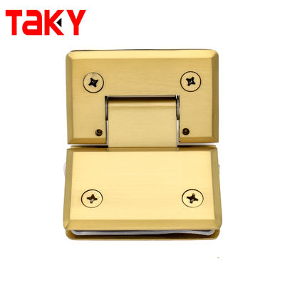 Square 135 Degree Gold Plated Glass to Glass Shower Screen Hinge