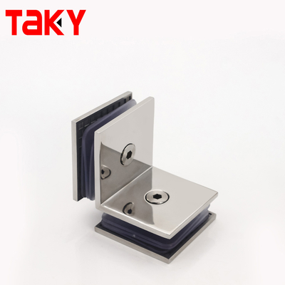 304 RVS 90 graden hoekloze glazen hoekklem