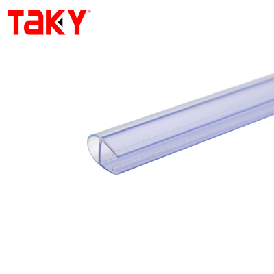 Transparante PVC douchedeur afdichtstrip 10mm Transparant Zwart