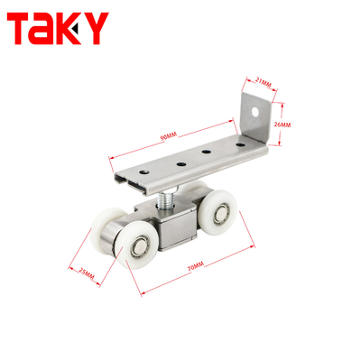 Dubbele zachte sluiting 8 wielen schuifdeur rol zink legering