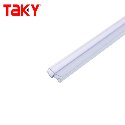 PVC douche deur zonder raam onderkant afdichting strip 10 mm doorzichtig