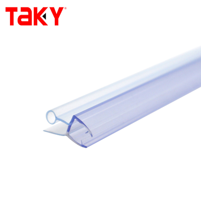 PVC douche deur zonder raam onderkant afdichting strip 10 mm doorzichtig