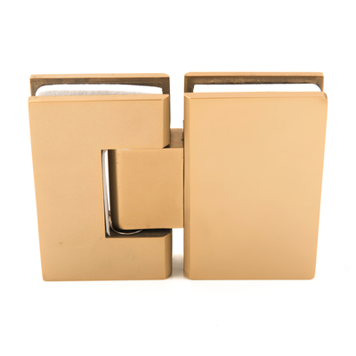 Roestvrijstalen gouden douchedeur 180 graden vierkante glazen deur scharnier