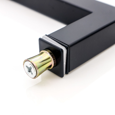 Fabriek 304 roestvrij staal mat zwart kleur vierkant buis glas deur handvat