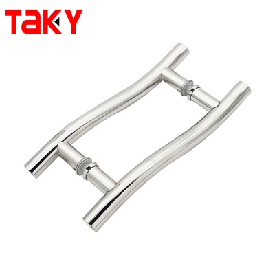 Roestvrijstalen ronde buis s type interieur glijdende glazen deur trekhandgreep