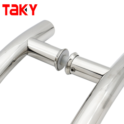 Roestvrijstalen ronde buis s type interieur glijdende glazen deur trekhandgreep