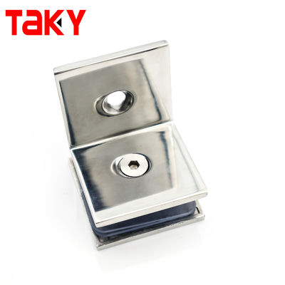 Glasklem voor wand badkamer vierkant klem 90 graden verbindingsglasklem