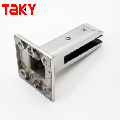 Verstelbare 8-12MM Vierkante Roestvrijstalen Bout-op Spigot Glazen Leuningklem