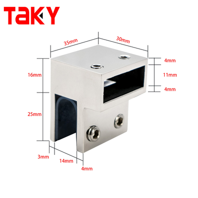 F-vormige wandmontage badkamer douche scherm hardware connector klem