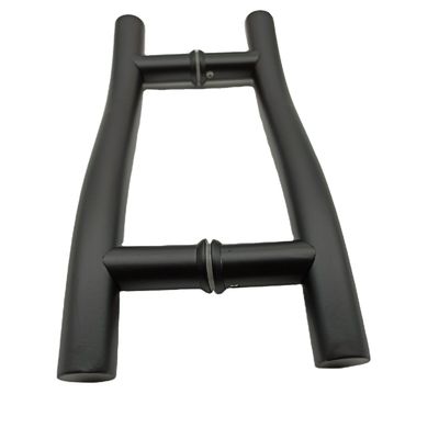 Goede prijs Door venster handgrepen 8 inch zwart glas deur handgreep in Chrome afwerking 304 roestvrij staal online