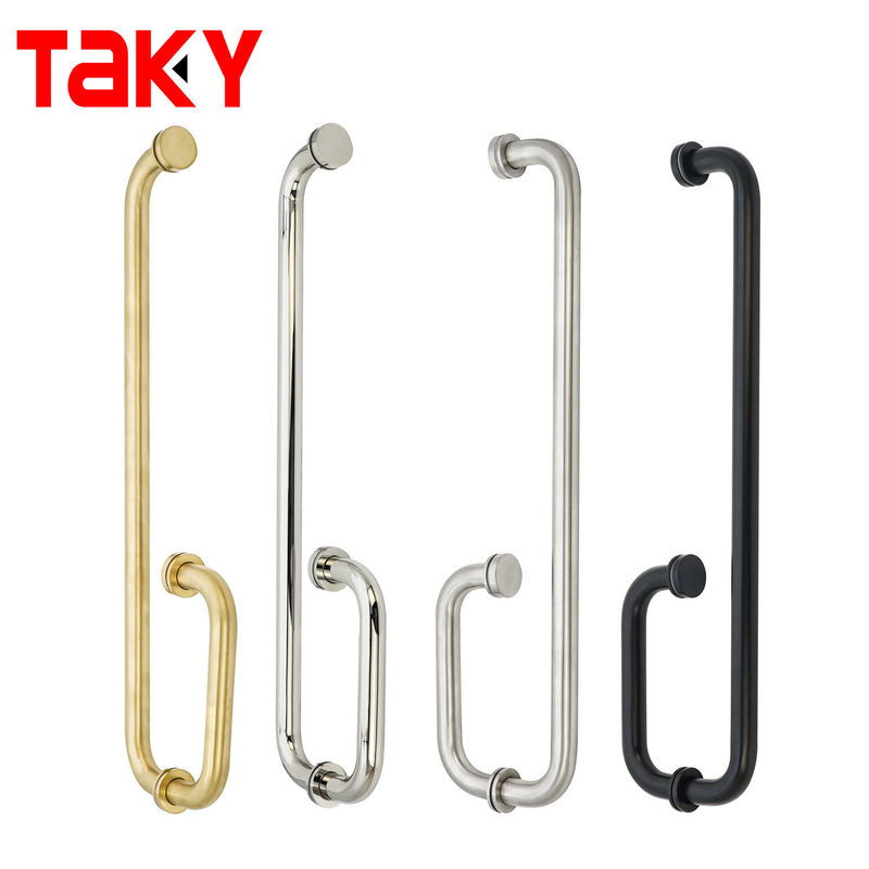 Aanpassing Aluminium douche scherm glazen deur handvat met 0,5 mm dikte en BN afwerking