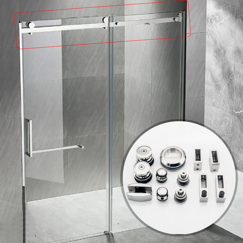 Schuiftoestellen Hardware voor douche Fitting voor framelsss Glass Doorswer Door Kit