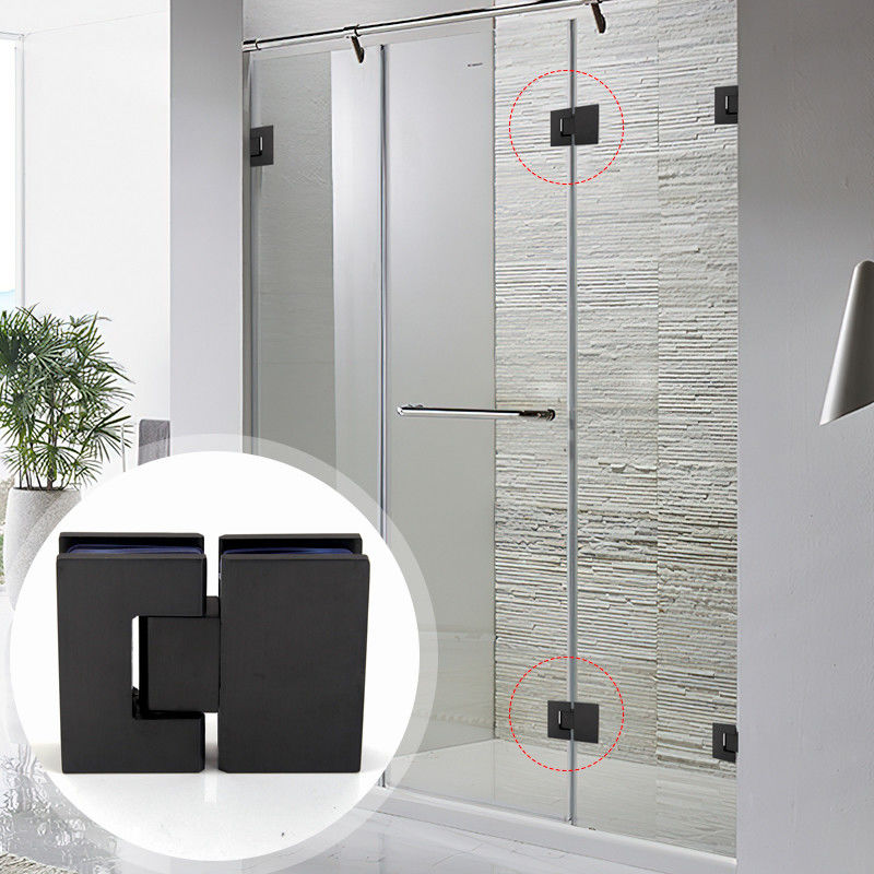 Brushed Nickel Finish Black Matte Douche Badkamer Badkamer Scharnier voor glazen deur Pivot Spring