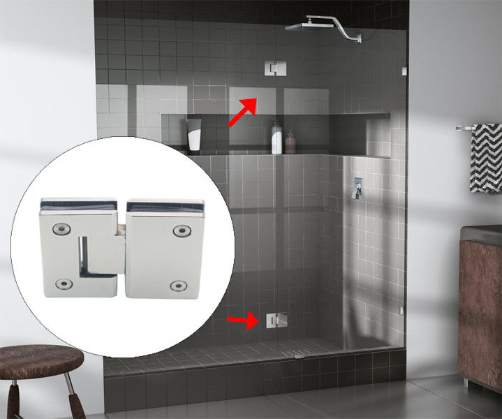 Normale stijl glas tot glas douche scharnier voor 180 graden openen in badkamer renovatie