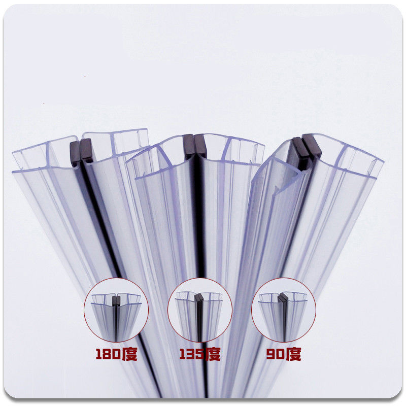 Doorzichtige glazen deuren ontwerp waterdicht glazen douche deur afdichting strip voor 6-12MM