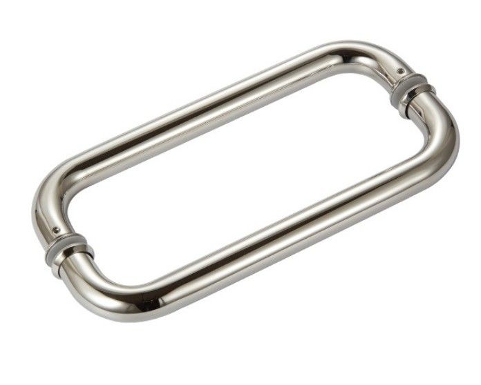 Gepolijste chroom afwerking glas deur trekhandgreep roestvrij staal voor hedendaagse stijl