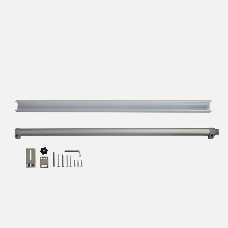 30-80 kg Zilveren drukwerk Frameloze glazen schuifdeur Automatische sluiter Pneumatische terugschuif
