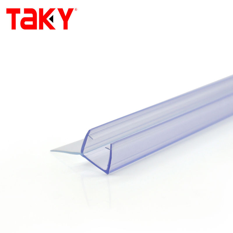 Doorzichtige PVC waterdichte afdichtingsstrips voor schuifbare badkamer glazen deur 6-12 mm breedte