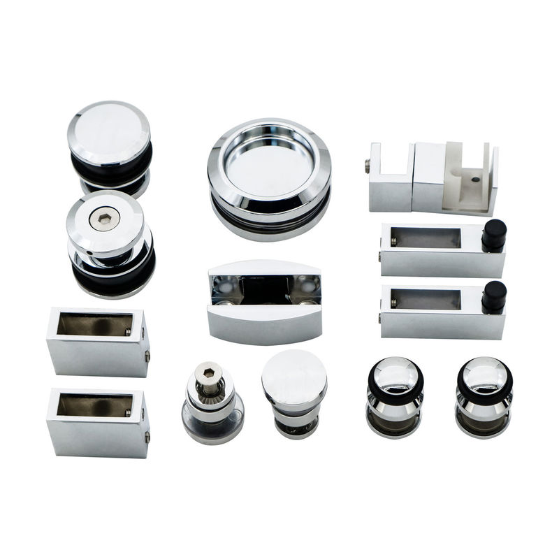 Slank en stijlvol glazen deur hardware kit voor moderne badkamer glijdend systeem