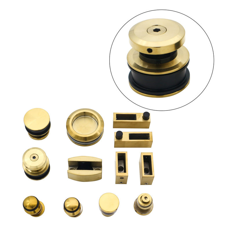 Vierkant helder gehard glas zonder raam schuifbaar schuur deur paneel kit voor 6-12mm glas