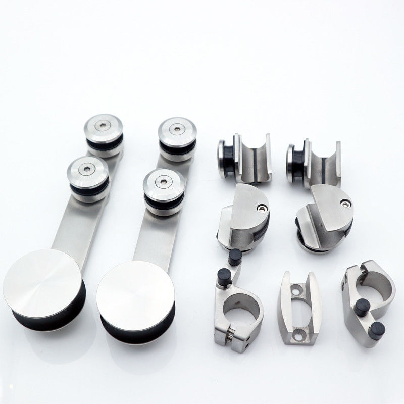Glijdende douche kamer glazen deur accessoires systeem hardware set in zilver/zwart/goud