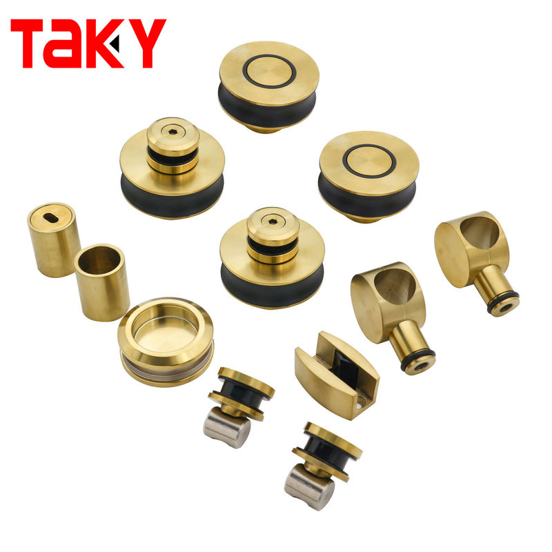 Hoogwaardige raamloze zinklegering glijdend glazen deur hardware douche deur hardware kit
