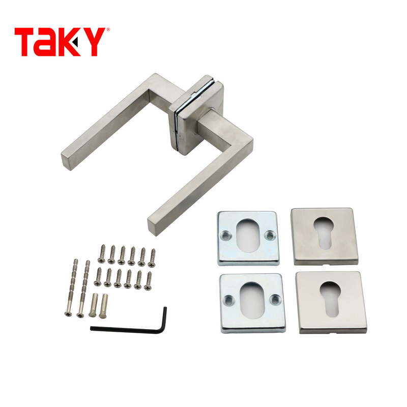 Aangepaste roestvrijstalen doucheglazen deurklink modern design