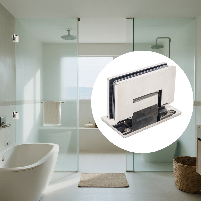 Scharnier voor frameloze douchedeur voor 8-12mm glas 90 graden wandmontage