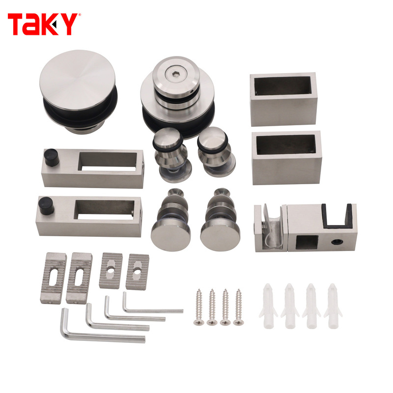 Heet verkopen frameloze doucheruimte accessoires monteren schuifdeur systeem Systeemkit