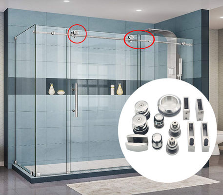 Goede prijs Andere materialen Glijdende douche glazen deur Hardware accessoires voor glazen badkamer scherm online