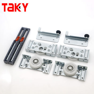 Goede prijs Verstelbare deuren van ijzer en nylon, rolwielbevestigingen voor schuifdeuren 8,5 cm*11 cm online