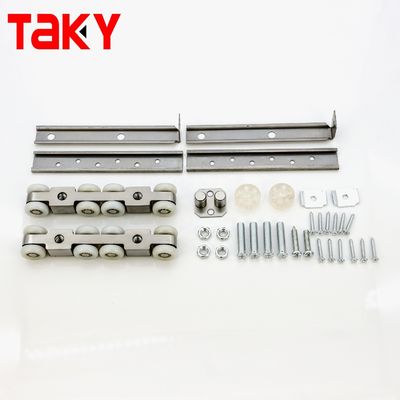 Goede prijs Dubbele zachte sluiting 8 wielen schuifdeur katrolen hardware voor moderne meubels kast online