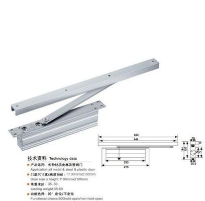 Goede prijs Moderne hotelontwerp 85kg Brandwaarde Twee instelbare snelheid Hydraulisch Verborgen voorjaar Houten verborgen deur sluiter online