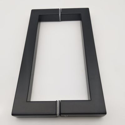 Goede prijs Hotel 8 inch Zwart Mat D type roestvrij staal 304 glazen deurgreep voor douche kamer online