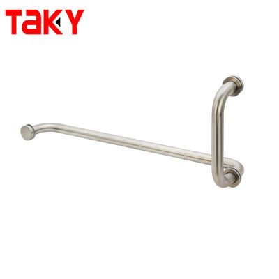 Goede prijs Hotel Zilveren Douche Ruimte Glas Deur Terug naar Achter Handdoek Bar Trek Handvat online