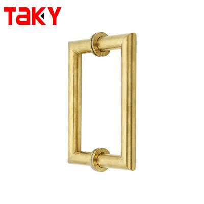 Goede prijs Polish Finish Long Main Entrance Door Handle met 203*203mm Rose Gold Pull Handle online