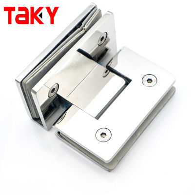 Goede prijs 90*55mm roestvrij staal/zinc legering wand tot glas scharnier schuifbare sauna glazen deur douche scharnier online