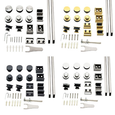 Goede prijs Modern ontwerp Dubbelbuisbalk Frameless Ss304 8-12mm Douche Schuifdeur Fittings online