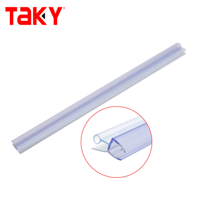 PVC douche deur zonder raam onderkant afdichting strip 10 mm doorzichtig