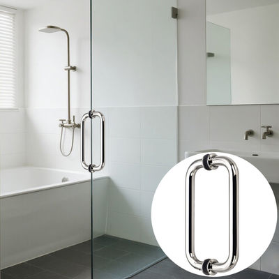 Goede prijs Roestvrij staal 304 verzilverd ronde buis schuifdeurgreep voor glazen deuren online