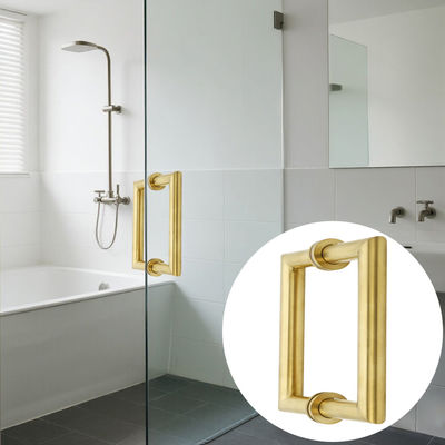 Goede prijs Metalen ronde buis, vierkant, hoofddeur, glazen deur, gouden trekhandgreep. online