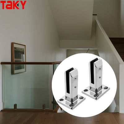 Goede prijs Verstelbare 8-12MM Vierkante Roestvrijstalen Bout-op Spigot Glazen Leuningklem online