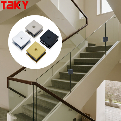 Vierkante 0 Graden Fitting Glas-op-Glas Deurscharnier Hoek Glazen Deur Klem